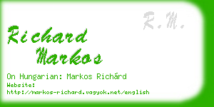 richard markos business card